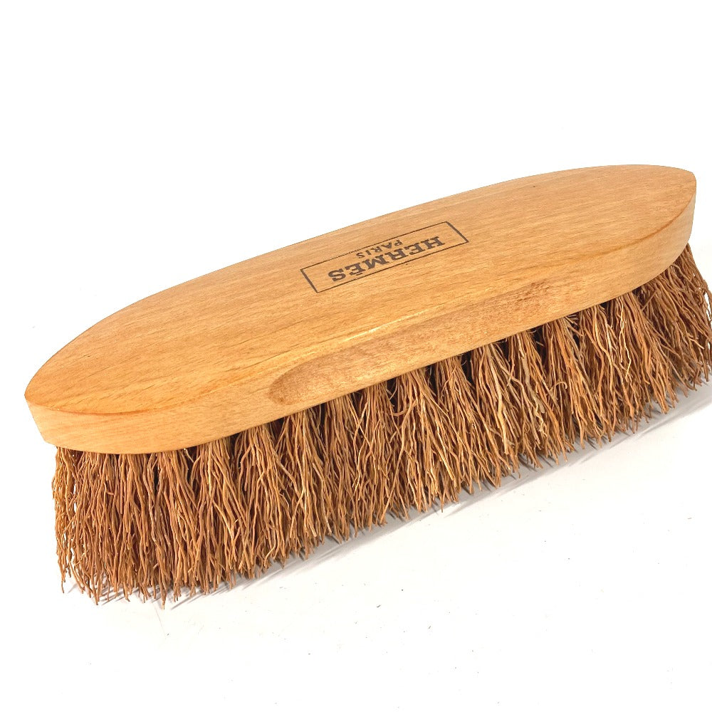 HERMES Hair Brush and Comb for Horses, Pet Tack, Wooden, Unisex, Brown