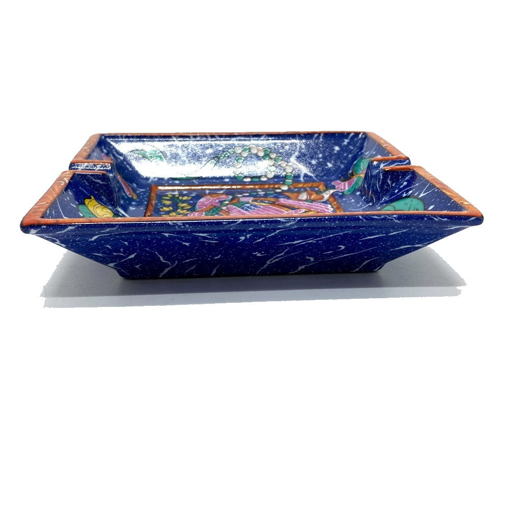 HERMES Pierre Drian &amp; Doxidan Ashtray, Ceramic, Unisex, Blue
