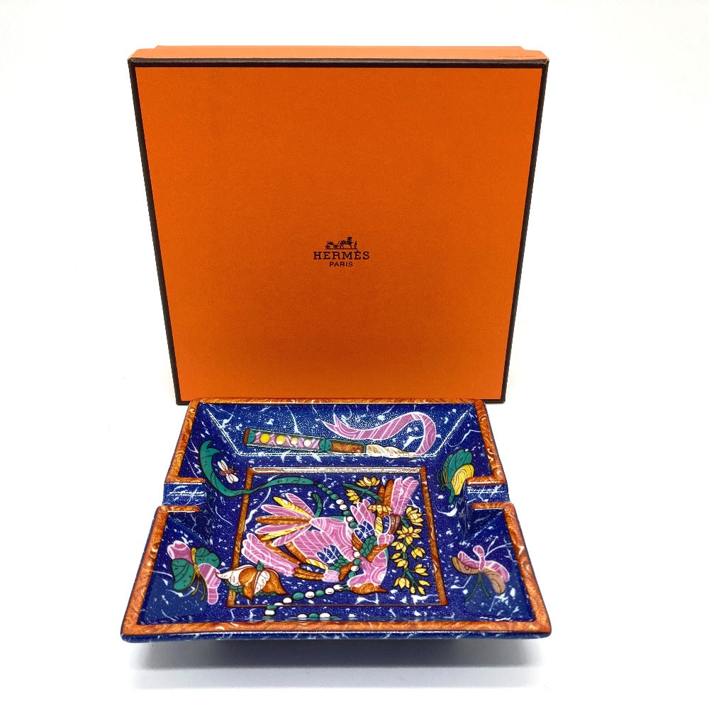 HERMES Pierre Drian &amp; Doxidan Ashtray, Ceramic, Unisex, Blue