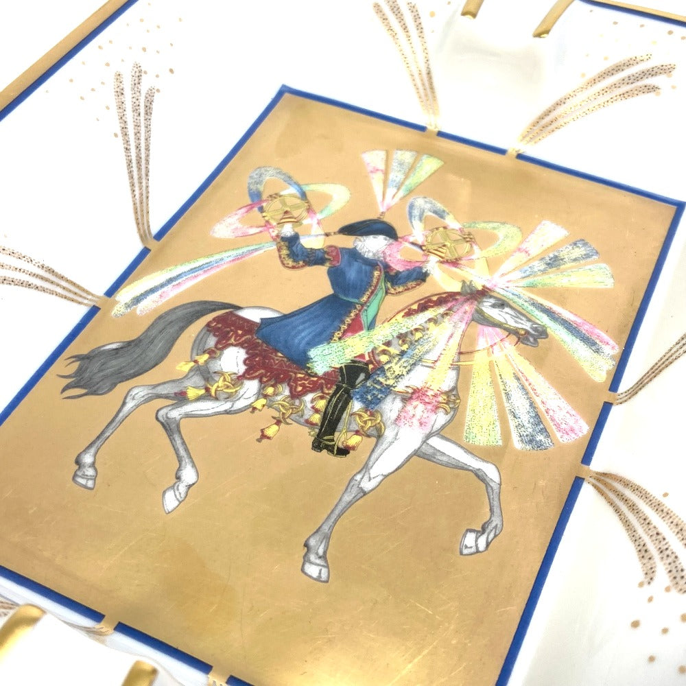 HERMES Ashtray, Ceramic, Women's, White x Gold