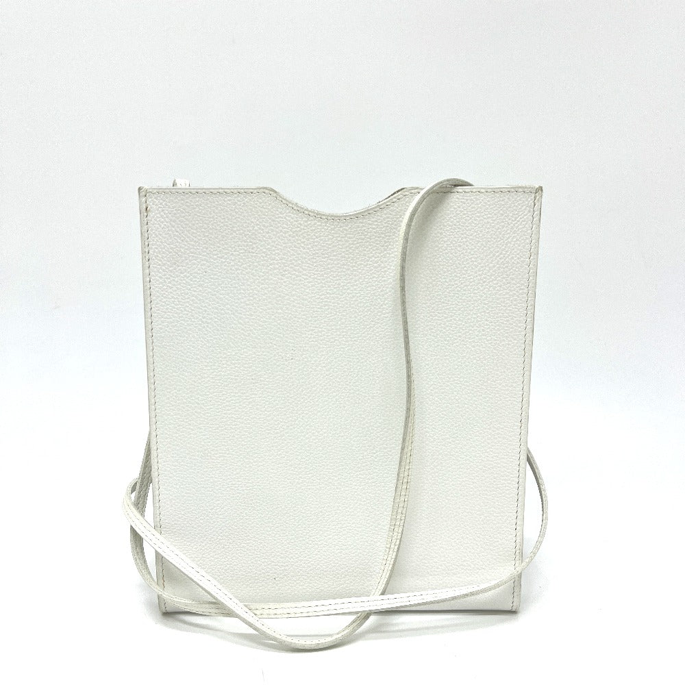 HERMES オニメトゥ ポシェット　カバン バッグ ショルダーバッグ レザー レディース ホワイト