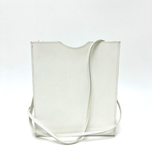 HERMES オニメトゥ ポシェット　カバン バッグ ショルダーバッグ レザー レディース ホワイト