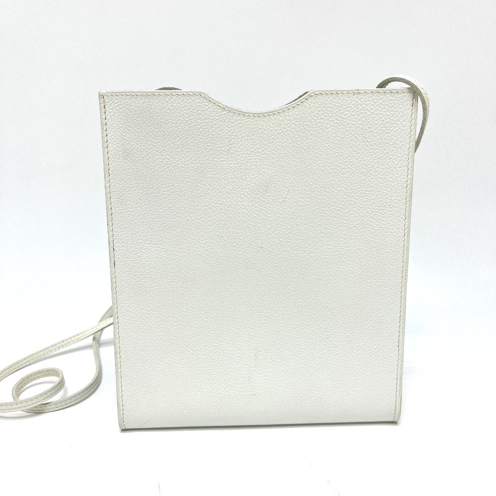 HERMES オニメトゥ ポシェット　カバン バッグ ショルダーバッグ レザー レディース ホワイト