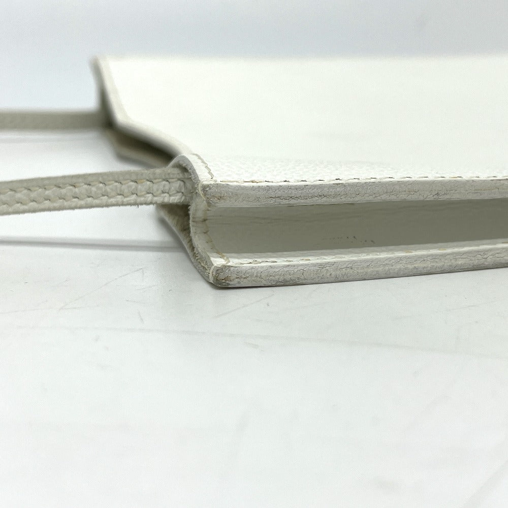 HERMES オニメトゥ ポシェット　カバン バッグ ショルダーバッグ レザー レディース ホワイト