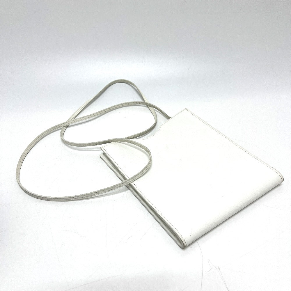 HERMES オニメトゥ ポシェット　カバン バッグ ショルダーバッグ レザー レディース ホワイト