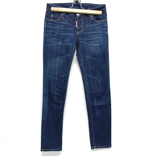 Dsquared2 s72lb0401 peluntur percikan gadis sejuk jeans musim bunga / musim panas 2021 seluar jeans kurus denim wanita denim