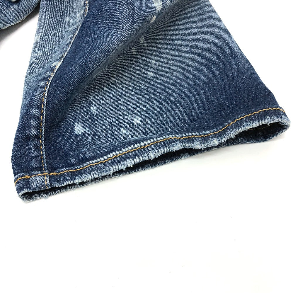 DSQUARED2 S75LB595 ペイント/アパレル デニムパンツ クラッシュデニム デニムパンツ コットン レディース ブルー