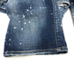 DSQUARED2 S75LB595 ペイント/アパレル デニムパンツ クラッシュデニム デニムパンツ コットン レディース ブルー