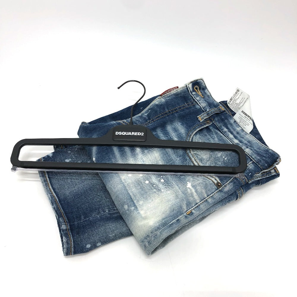 DSQUARED2 S75LB595 ペイント/アパレル デニムパンツ クラッシュデニム デニムパンツ コットン レディース ブルー