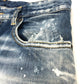 DSQUARED2 S75LB595 ペイント/アパレル デニムパンツ クラッシュデニム デニムパンツ コットン レディース ブルー