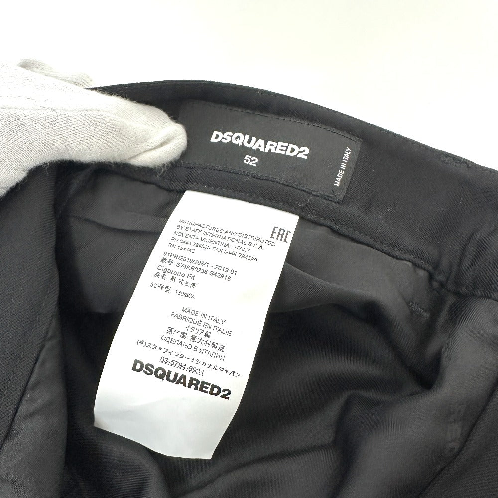 DSQUARED2 S74KB0236 パンクプリント ストレッチ アパレル パンツ ポリエステル メンズ ブラック - brandshop-reference