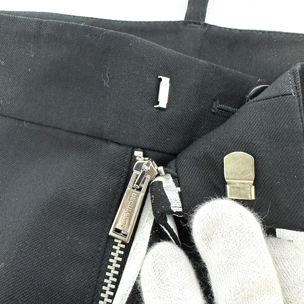 DSQUARED2 S74KB0236 パンクプリント ストレッチ アパレル パンツ ポリエステル メンズ ブラック - brandshop-reference