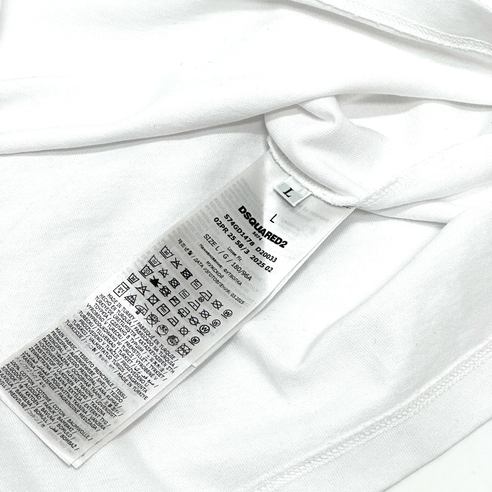 Dsquared2 S74GD1478 2025AW Logo Obsessed2 Pakaian Tops T-shirt Lengan Pendek Lelaki Lelaki Putih