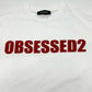 Dsquared2 S74GD1478 2025AW Logo Obsessed2 Pakaian Tops T-shirt Lengan Pendek Lelaki Lelaki Putih