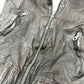 ISAMUKATAYAMA BACKLASH 982-02 Men's Buffalo Leather Zip-Up Rider's Jacket in Dark Brown