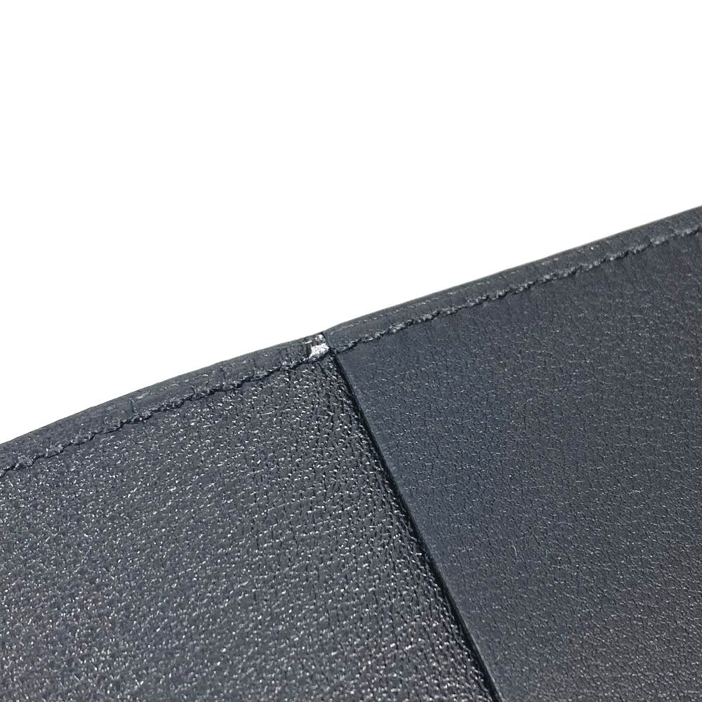 HERMES Stationery Notepad "EA Zip" PM Memo Cover Case Notebook Cover Leather Unisex Black