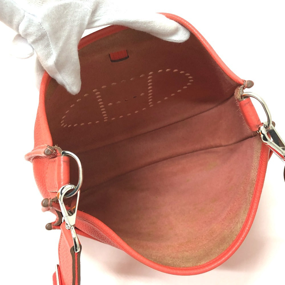 HERMES エブリンPM 3 カバン 斜め掛けバッグ ショルダーバッグ トリヨンクレマンス レディース ルージュピヴォワンヌ(推定）　 レッド