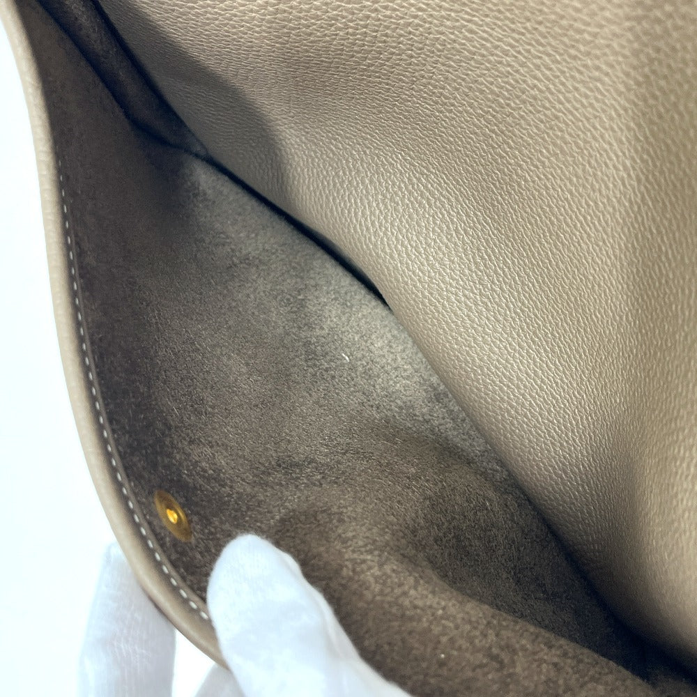 HERMES Evelyne3PM Troyes Crossbody Bags Shoulder Bag Taurillon Clemence Etoupe Brown Used