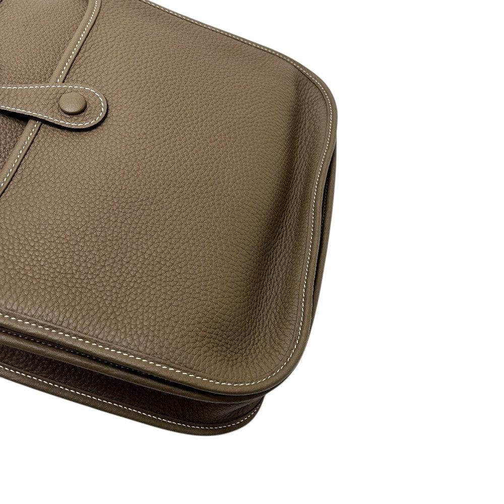 HERMES Evelyne3PM Troyes Crossbody Bags Shoulder Bag Taurillon Clemence Etoupe Brown Used