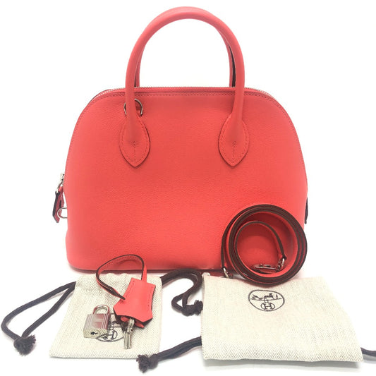HERMES ボリード1923 25 ヴェルソ 2WAY カバン ショルダーバッグ シルバー金具 ハンドバッグ エバーカラー レディース ローズテキサス