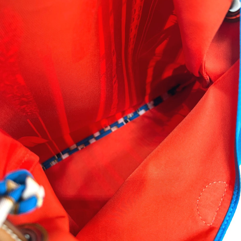 HERMES シルキーシティ PM 斜め掛け カバン ポーチ付き バッグ ショルダーバッグ シルク レディース ブルー