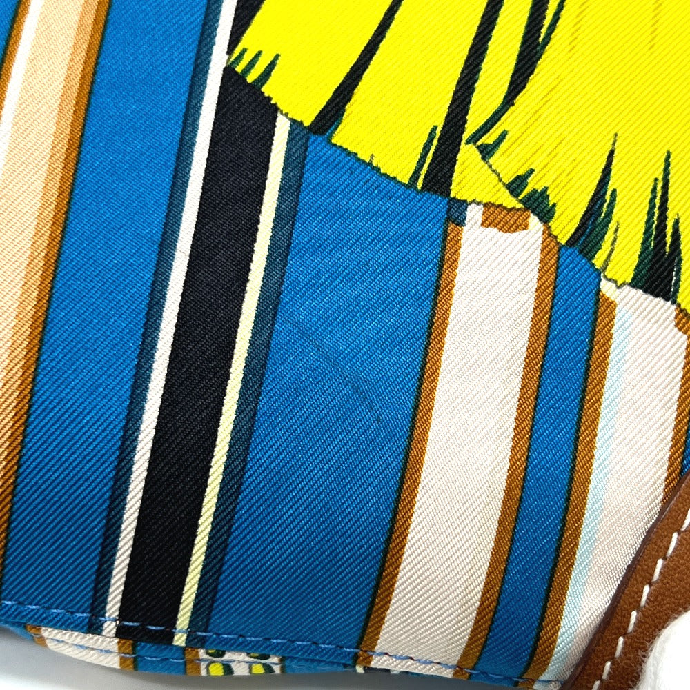 HERMES シルキーシティ PM 斜め掛け カバン ポーチ付き バッグ ショルダーバッグ シルク レディース ブルー