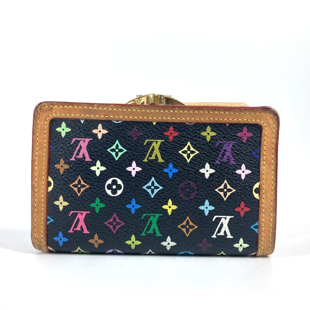 LOUIS VUITTON M92988 モノグラムマルチカラー ポルト モネ ビエ ヴィエノワ コンパクトウォレット がま口 2つ折り財布 モノグラムマルチカラーキャンバス レディース ノワール ブラック - brandshop-reference