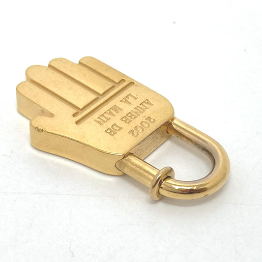 HERMES 2002 Limited Edition Hand Motif Cadena Metal Women's Gold