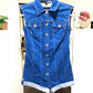 MOSCHINO Women's Blue Denim Sleeveless Jumpsuit