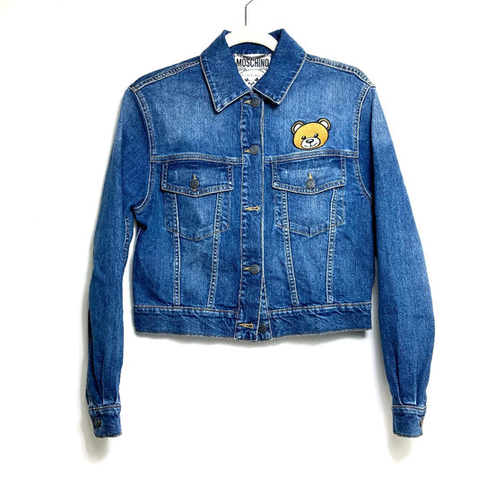 MOSCHINO テディベア アパレル アウター デニムジャケット デニム レディース ブルー