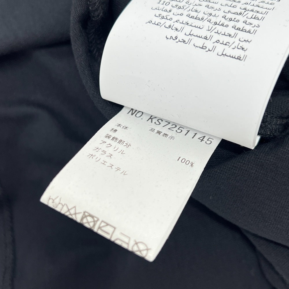 Moschino KS7251145 logo Bijou motif lengan pendek pakaian pakaian pakaian kapas wanita hitam