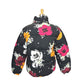 Moschino WT5854203 Pakaian Pakaian Padded Padded Floral Down Jacket Nylon Wanita Hitam