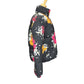 Moschino WT5854203 Pakaian Pakaian Padded Padded Floral Down Jacket Nylon Wanita Hitam