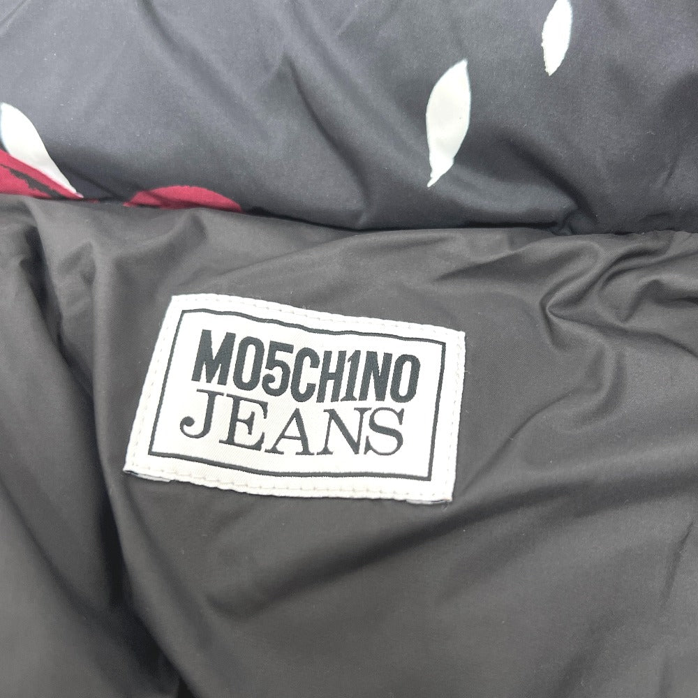 Moschino WT5854203 Pakaian Pakaian Padded Padded Floral Down Jacket Nylon Wanita Hitam