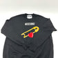MOSCHINO Safety Pin Heart Motif Long Sleeve Apparel Sweater Wool Women's Black