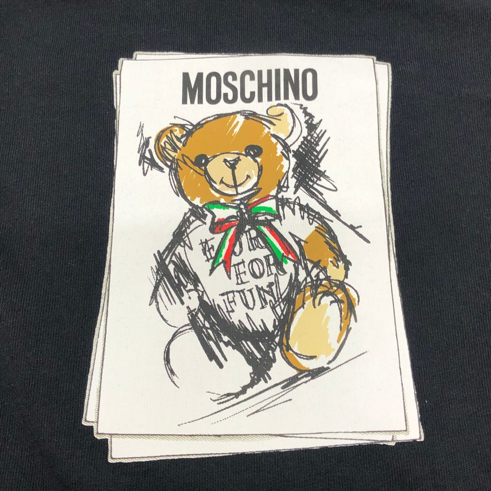 MOSCHINO テディベアプリント アパレル トップス ポロシャツ 半袖Ｔシャツ コットン レディース ブラック