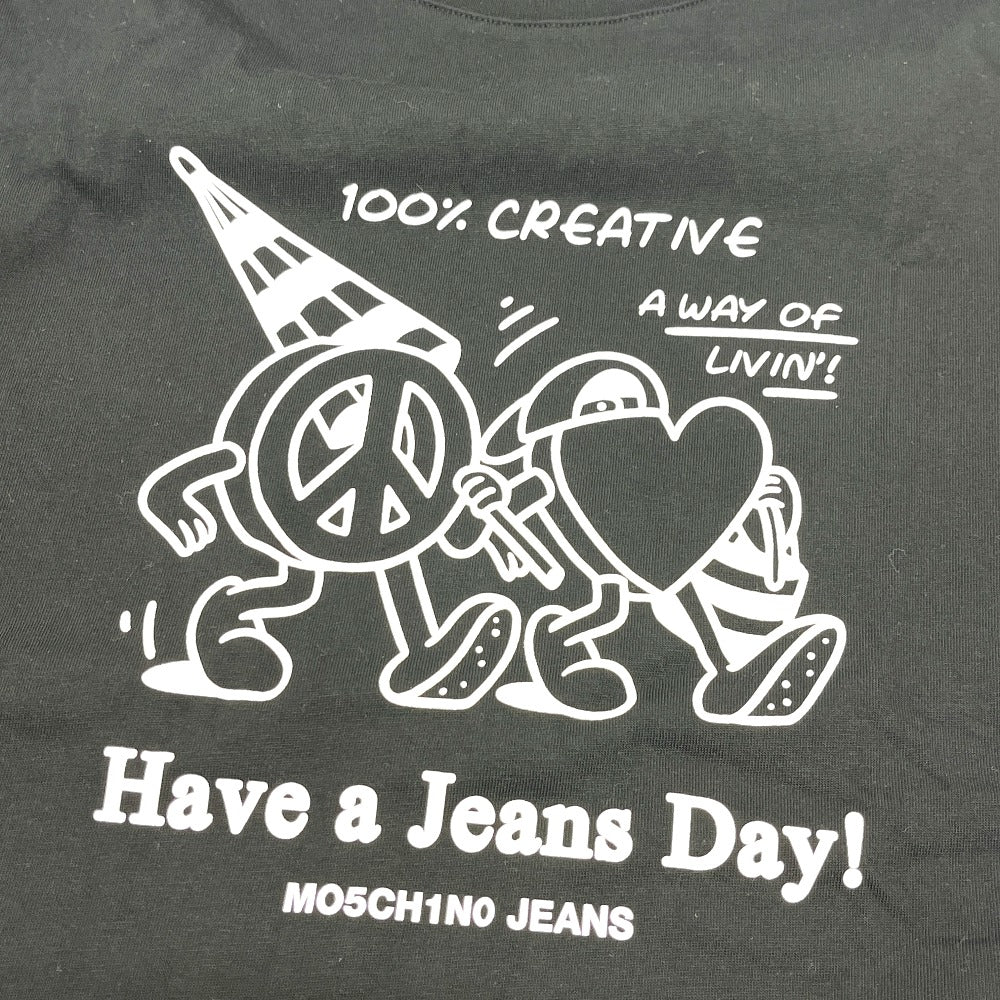 MOSCHINO 251K2A07143732 MOSCHINO JEANS Print Apparel Short Sleeve T-Shirt Short sleeve T-shirt cotton Black/White Used
