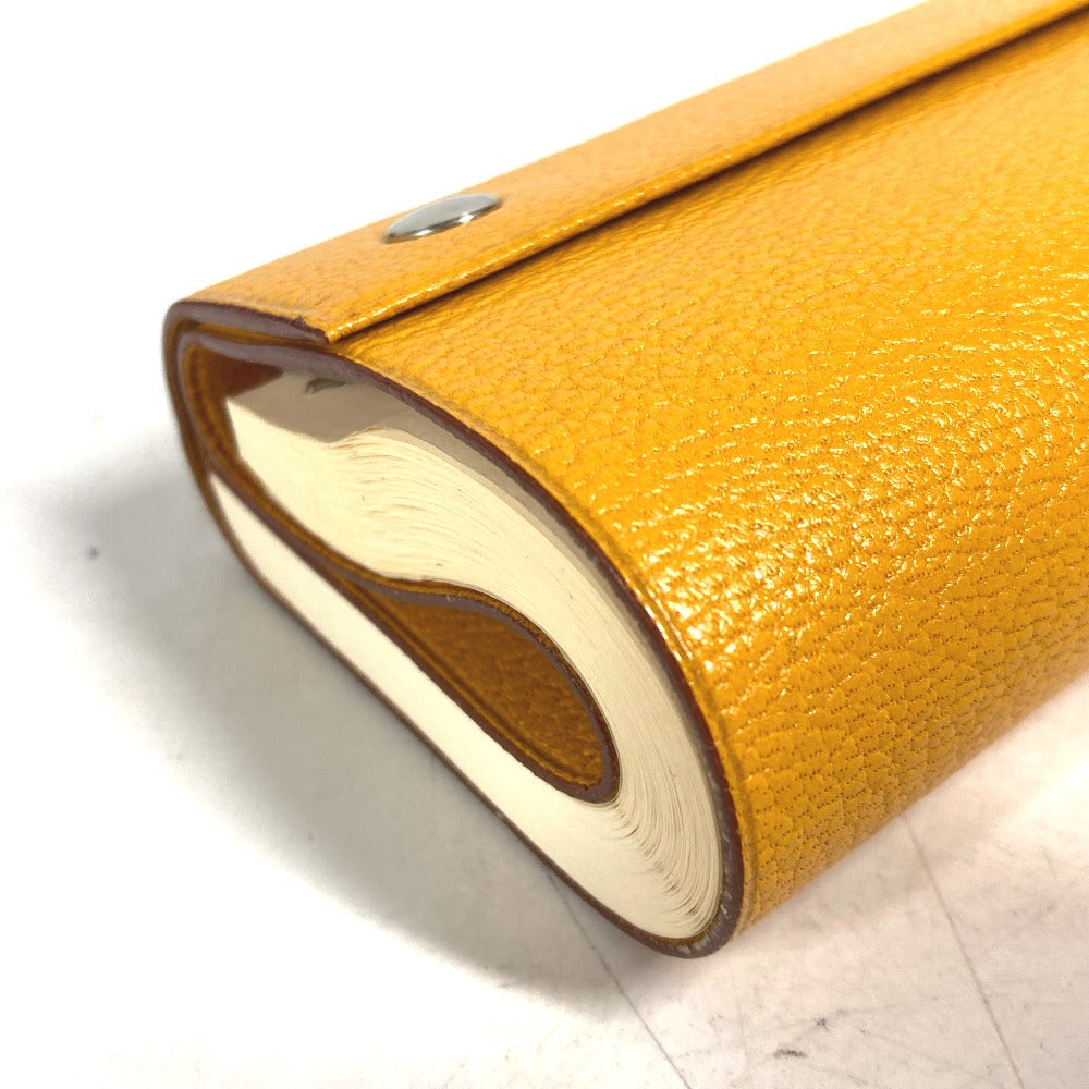 HERMES ロールノート カイエルーレ メモ帳 ステーショナリー ノートブック レザー ユニセックス イエロー - brandshop-reference