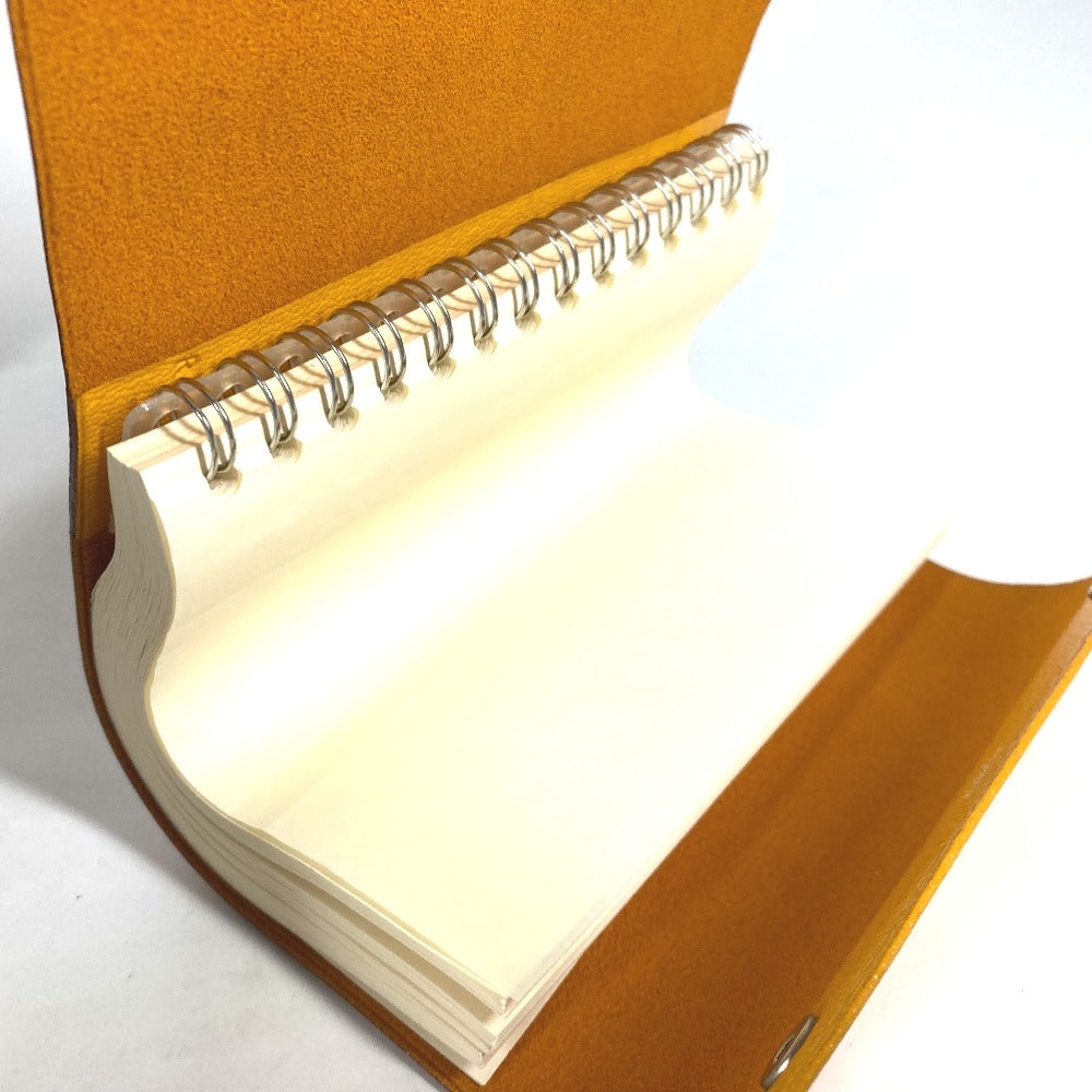 HERMES ロールノート カイエルーレ メモ帳 ステーショナリー ノートブック レザー ユニセックス イエロー - brandshop-reference