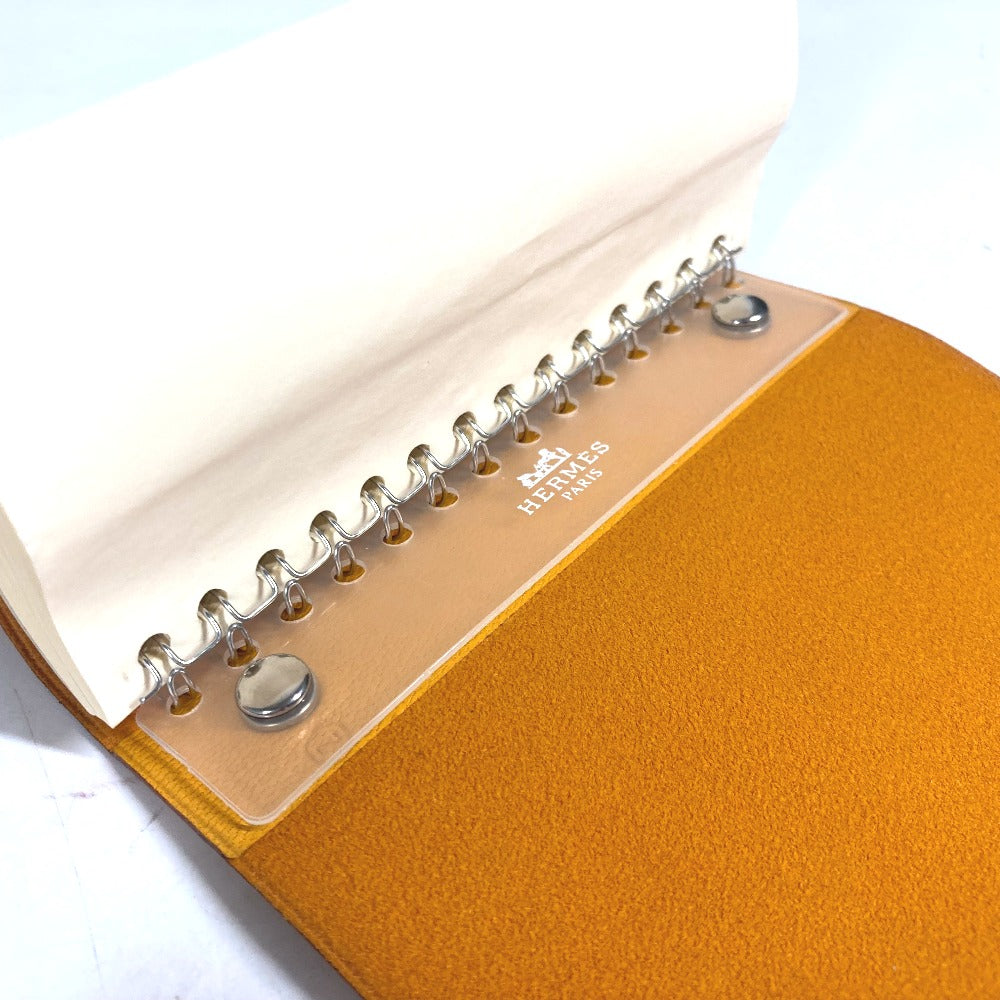 HERMES ロールノート カイエルーレ メモ帳 ステーショナリー ノートブック レザー ユニセックス イエロー - brandshop-reference