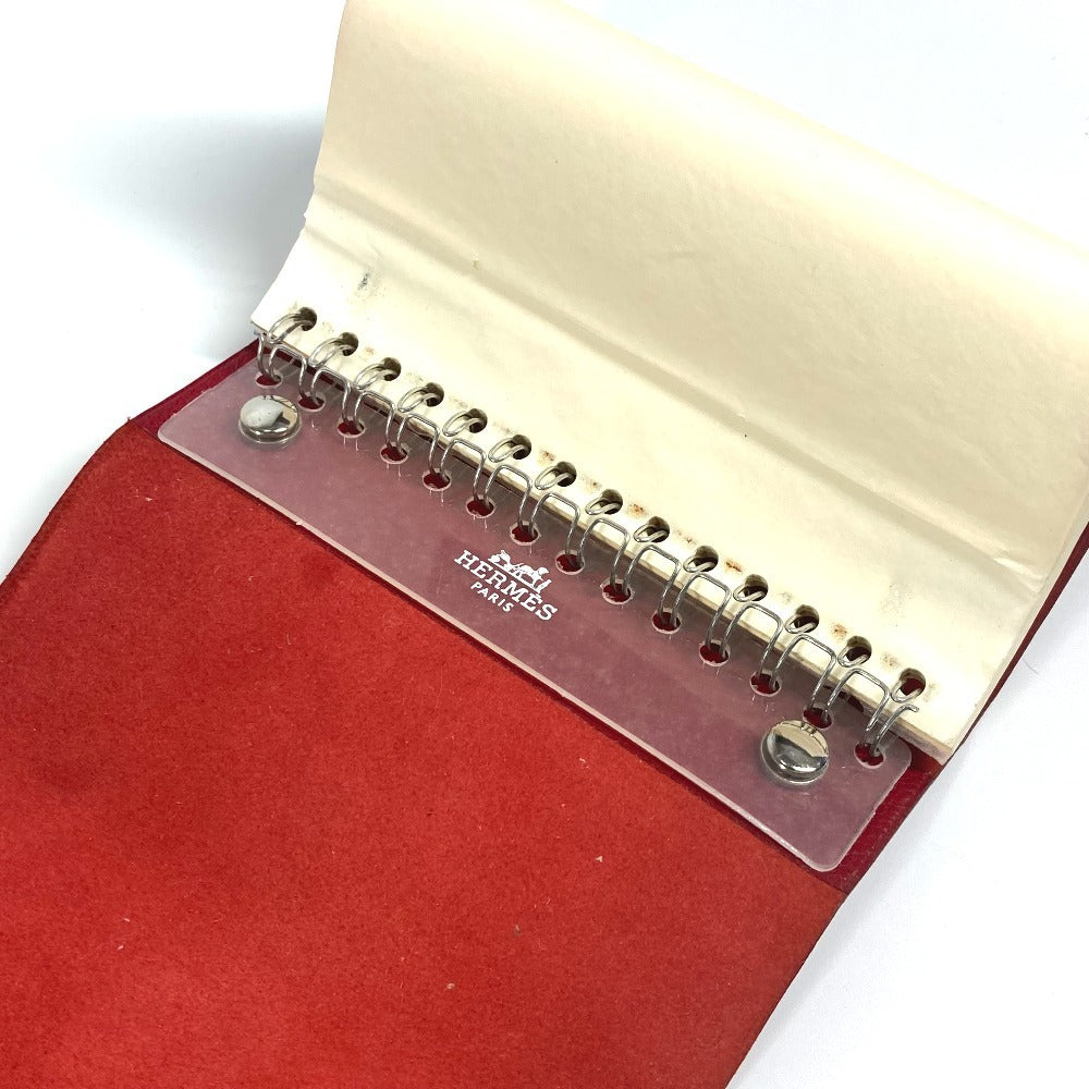 HERMES ロールノート カイエルーレ メモ帳 ステーショナリー ノートブック レザー ユニセックス レッド - brandshop-reference