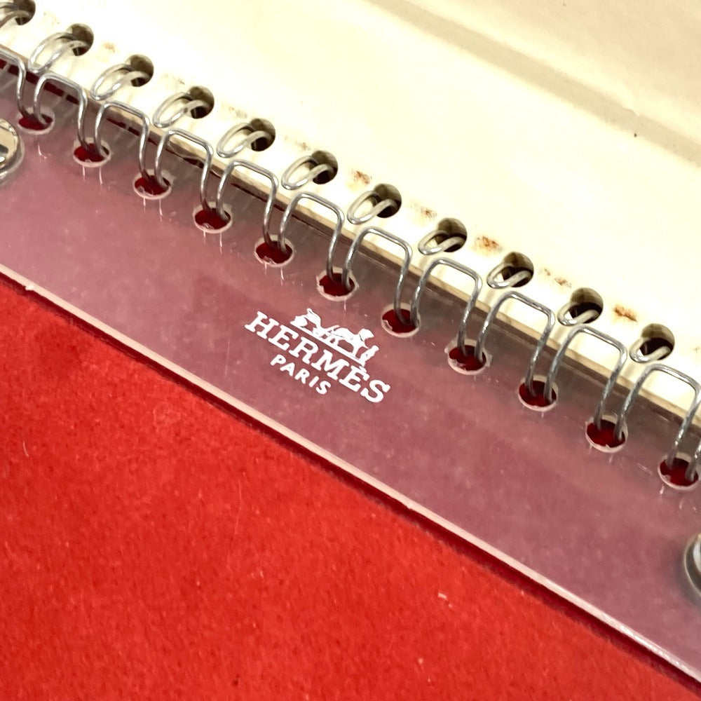 HERMES ロールノート カイエルーレ メモ帳 ステーショナリー ノートブック レザー ユニセックス レッド - brandshop-reference