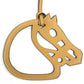 HERMES Petit H Paddock Cheval Bag Strap Keychain Charm in Swift Leather, Unisex, Ocher and Beige