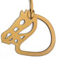 HERMES Petit H Paddock Cheval Bag Strap Keychain Charm in Swift Leather, Unisex, Ocher and Beige