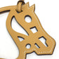 HERMES Petit H Paddock Cheval Bag Strap Keychain Charm in Swift Leather, Unisex, Ocher and Beige