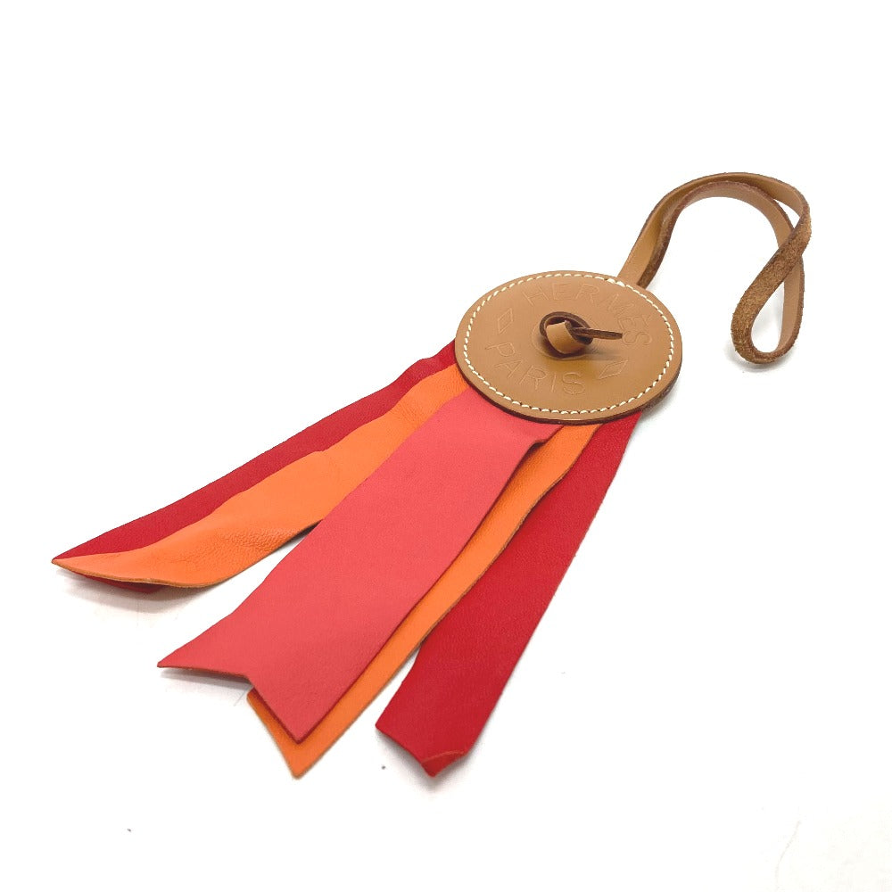 HERMES Paddock Flotte Bag Keychain Bag Charm by Anjou Milo, Unisex, Rose Jaipur x Fou x Rouge, Multicolor