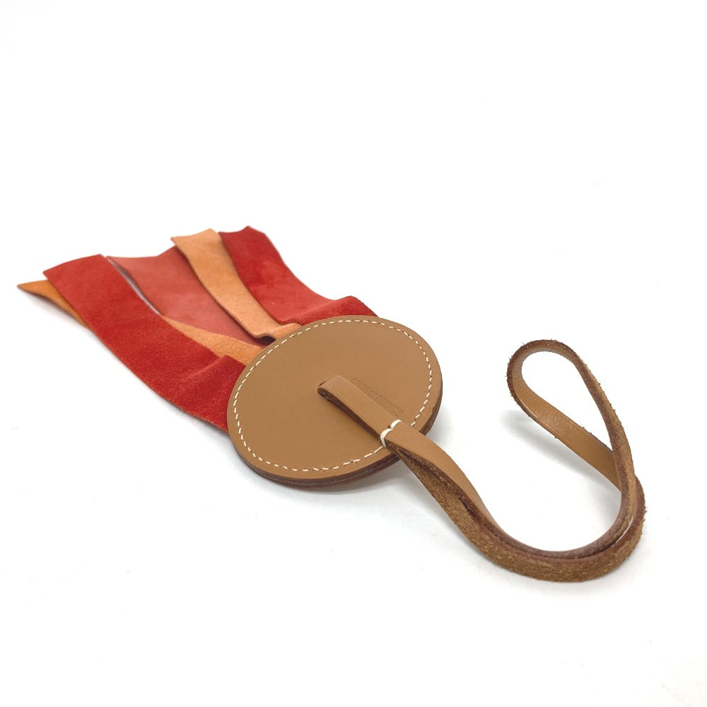 HERMES Paddock Flotte Bag Keychain Bag Charm by Anjou Milo, Unisex, Rose Jaipur x Fou x Rouge, Multicolor