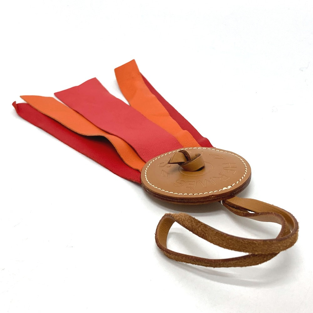 HERMES Paddock Flotte Bag Keychain Bag Charm by Anjou Milo, Unisex, Rose Jaipur x Fou x Rouge, Multicolor