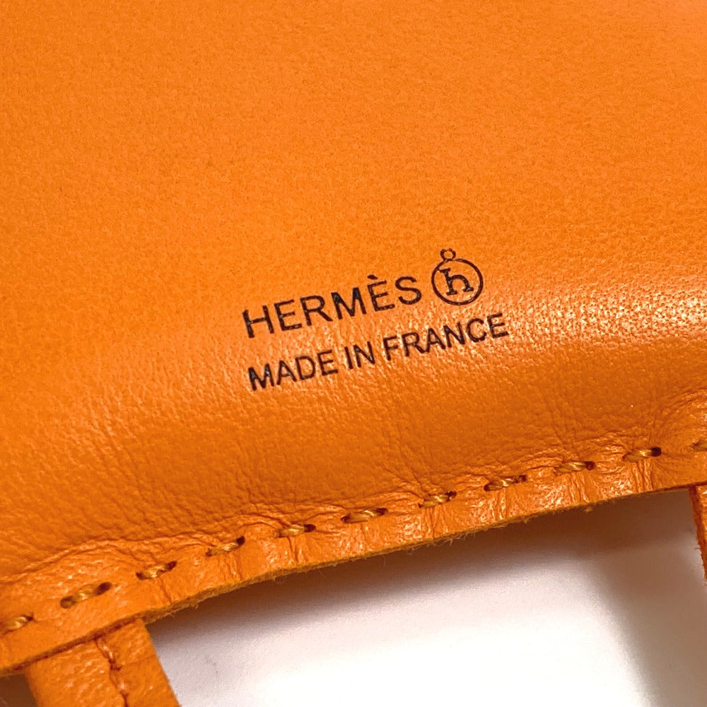 HERMES Petit H Owl Charm, Decorative Accessory, Bag Charm, Leather, Unisex, Orange