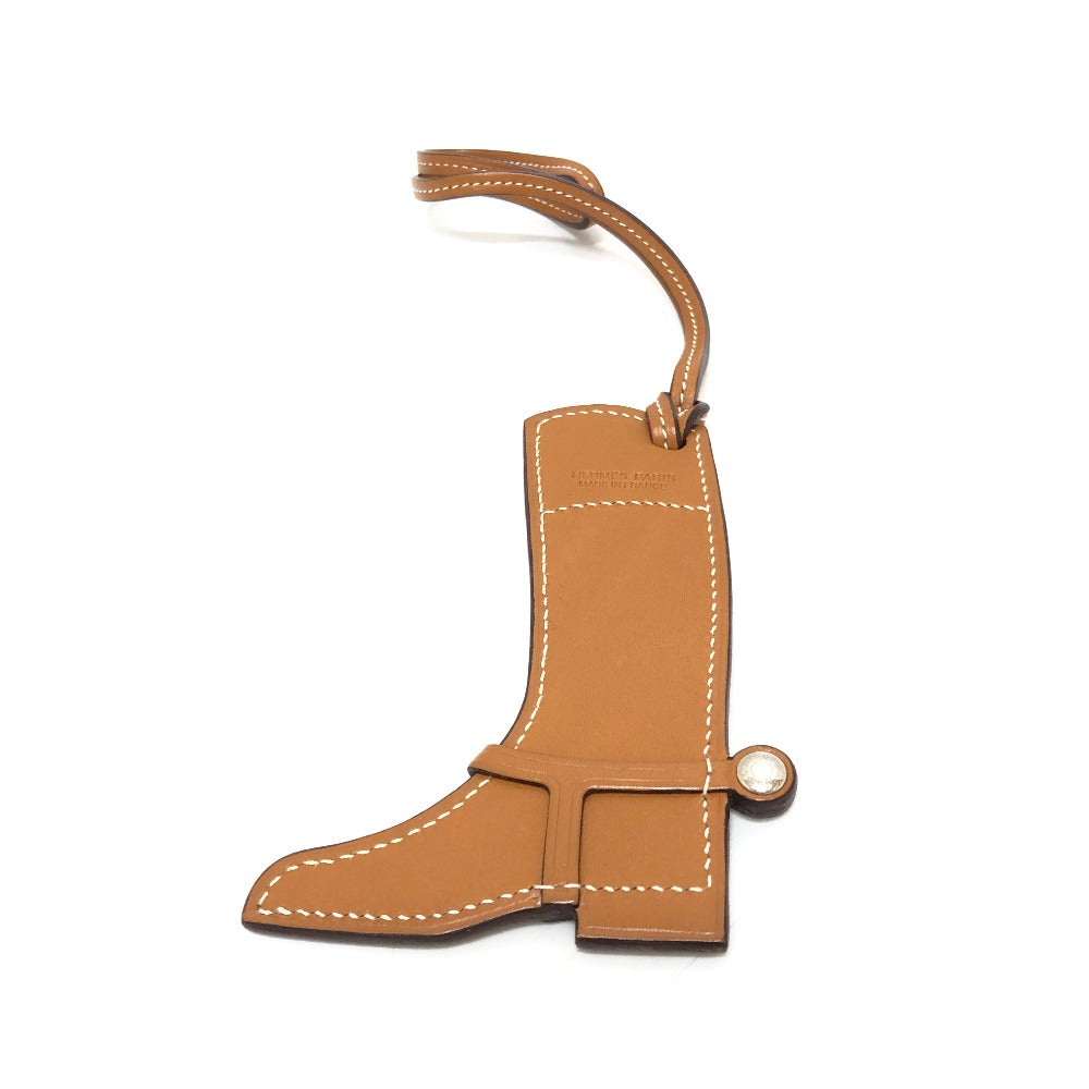 HERMES 패덕 부츠 백 참 참 액세서리 가방 참 가죽 여성 브라운
